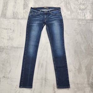 Levi's Jeans Women 7 Juniors Blue Low Rise 524 Skinny Stretch Medium Wash Casual